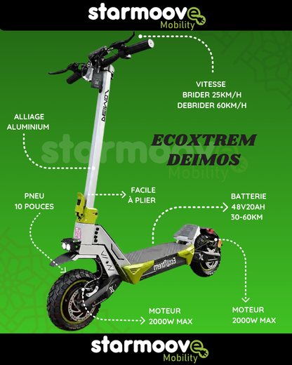 TROTTINETTE ÉLECTRIQUE ECOXTREM DEIMOS DUO