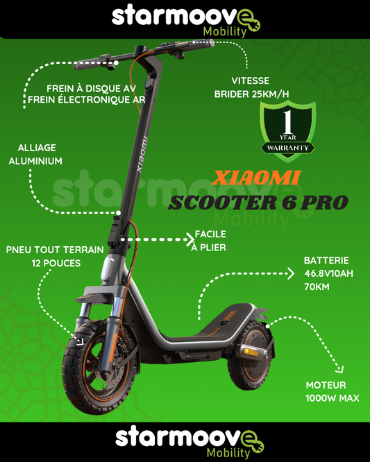 TROTTINETTE ÉLECTRIQUE Xiaomi Electric Scooter 6 Pro