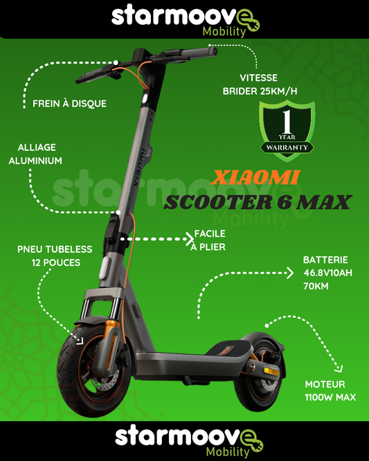 TROTTINETTE ÉLECTRIQUE Xiaomi Electric Scooter 6 Max