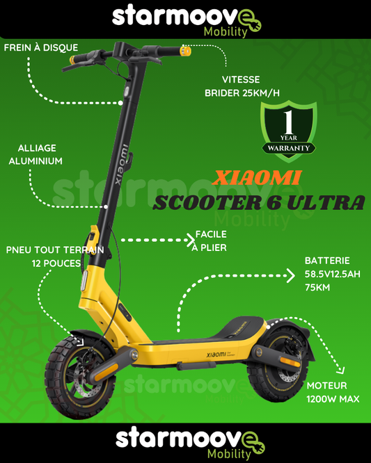 TROTTINETTE ÉLECTRIQUE Xiaomi Electric Scooter 6 Ultra