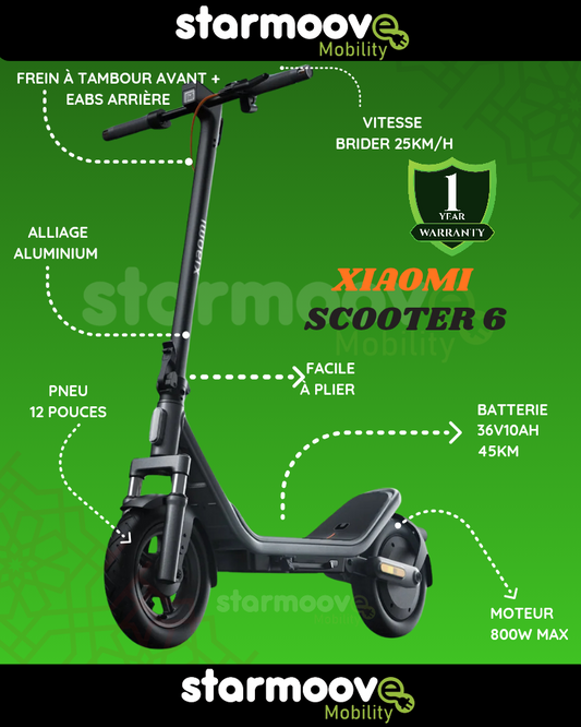 TROTTINETTE ÉLECTRIQUE Xiaomi Electric Scooter 6