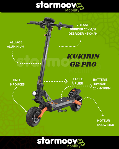 TROTTINETTE ÉLECTRIQUE KUKIRIN G2 PRO