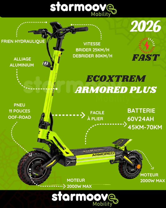 TROTTINETTE ÉLECTRIQUE ECOXTREM TANK M41 ARMORED PLUS 2026