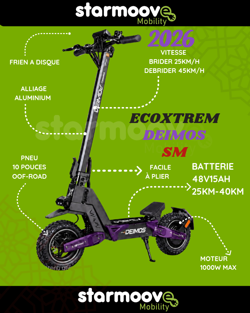 TROTTINETTE ÉLECTRIQUE ECOXTREM DEIMOS MONO