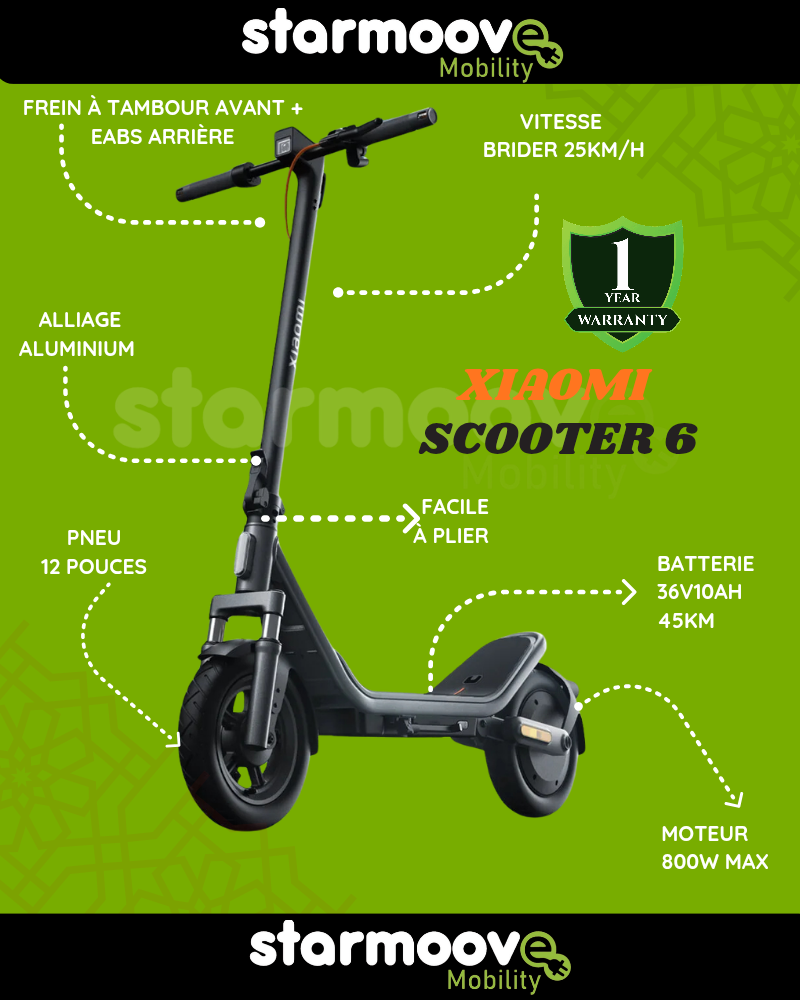 TROTTINETTE ÉLECTRIQUE Xiaomi Electric Scooter 6
