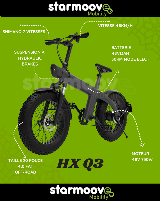 Vélo Électrique HX Q3 Fat Bike