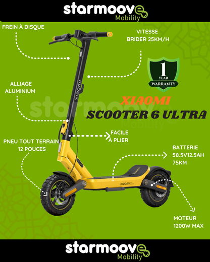 TROTTINETTE ÉLECTRIQUE Xiaomi Electric Scooter 6 Ultra